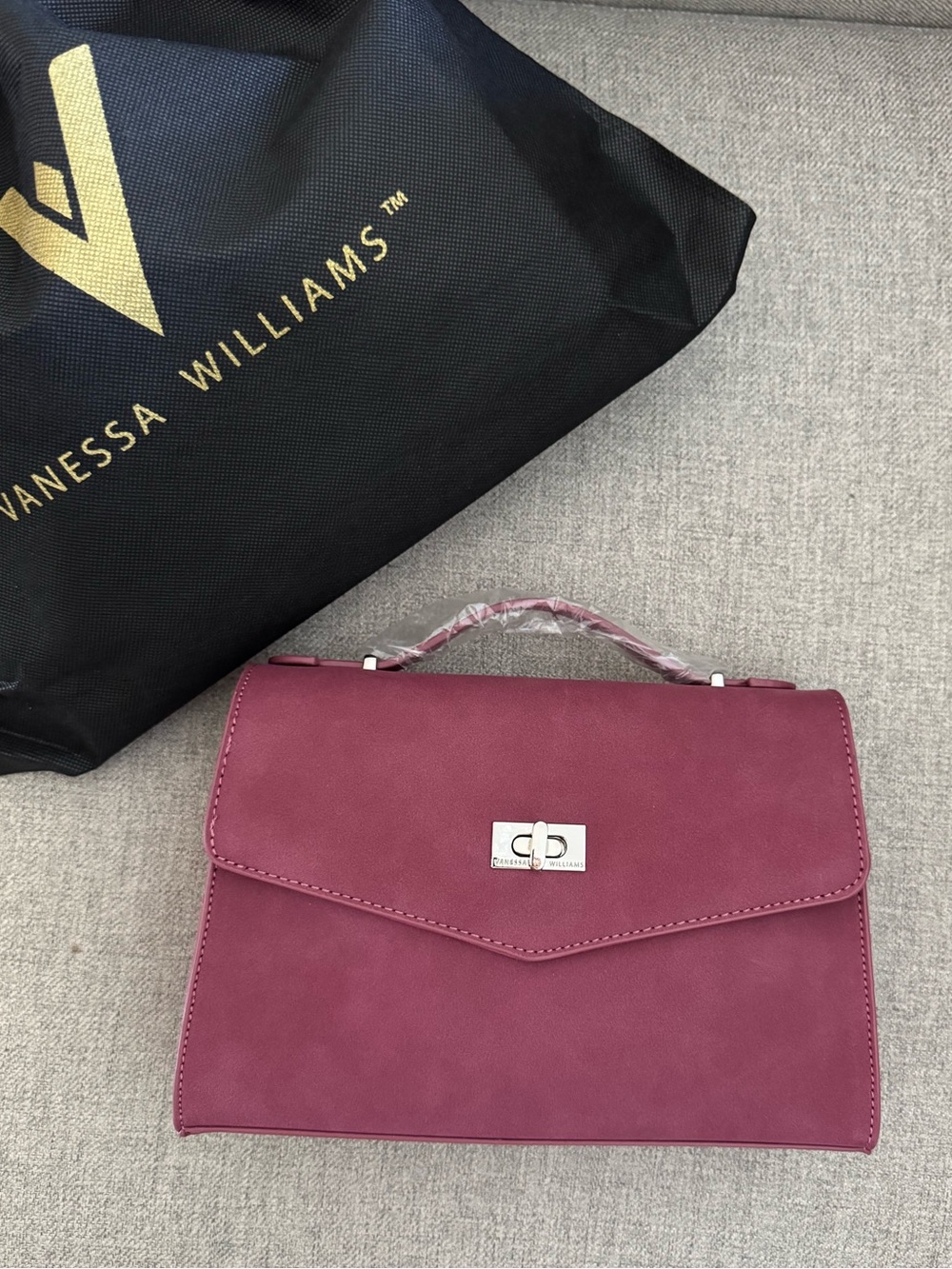Vanessa Williams Plum Top-Handle Satchel Women’s Crossbody Bag✨